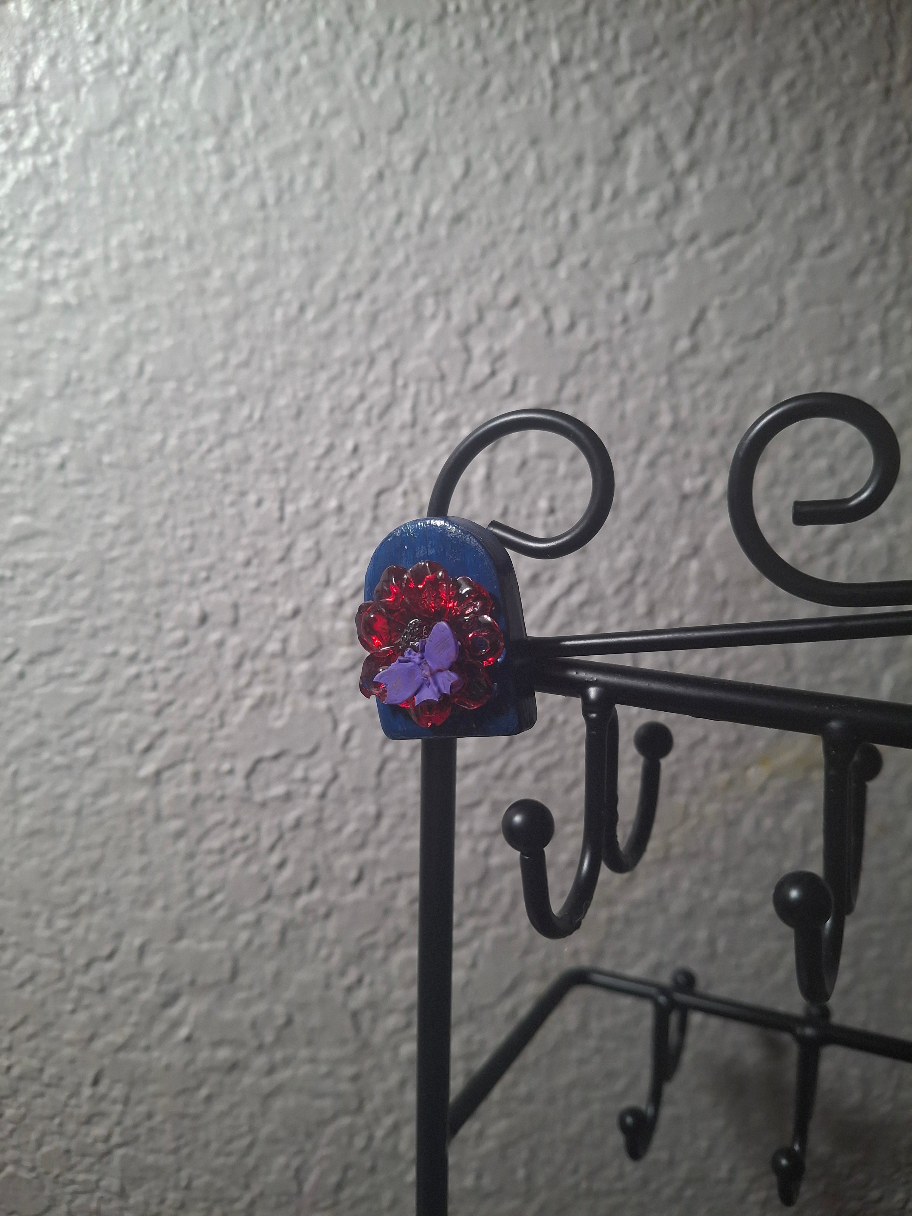 Red Flower with Purple butterfly Fridge magnet