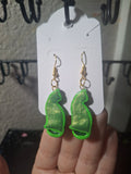 Green Cat earrings