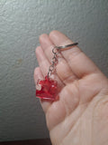 Red Resin Autism Awareness Puzzle Piece keychain