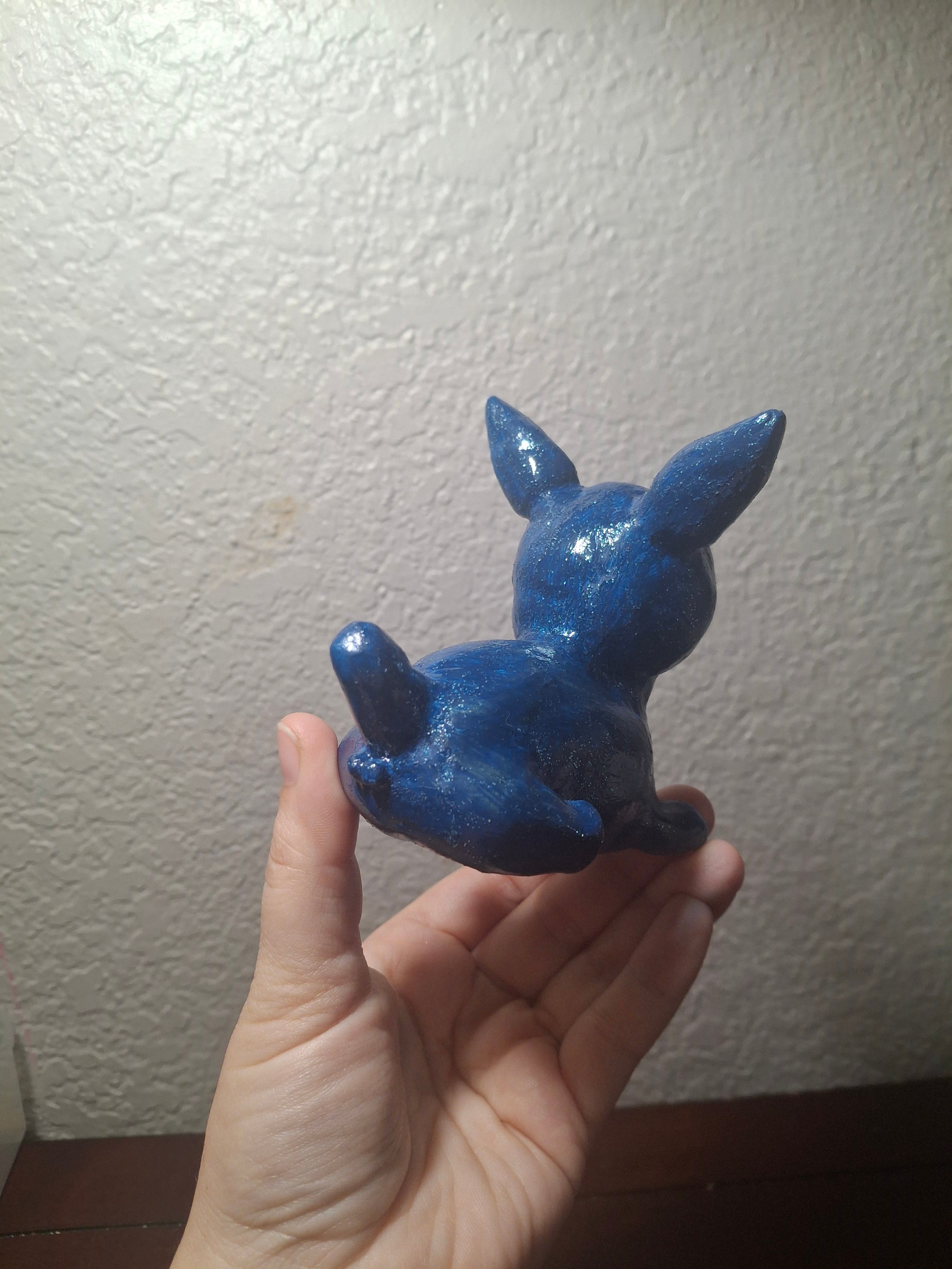 blue sparkly cat