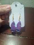 Blue/Purple cat earrings