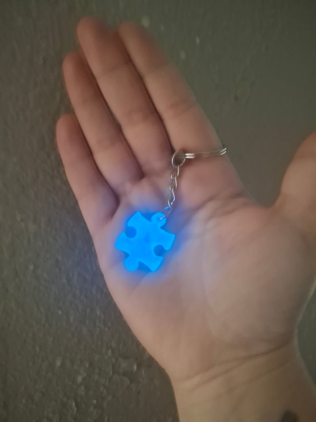 UV resin Blue Autism Awareness Puzzle Piece