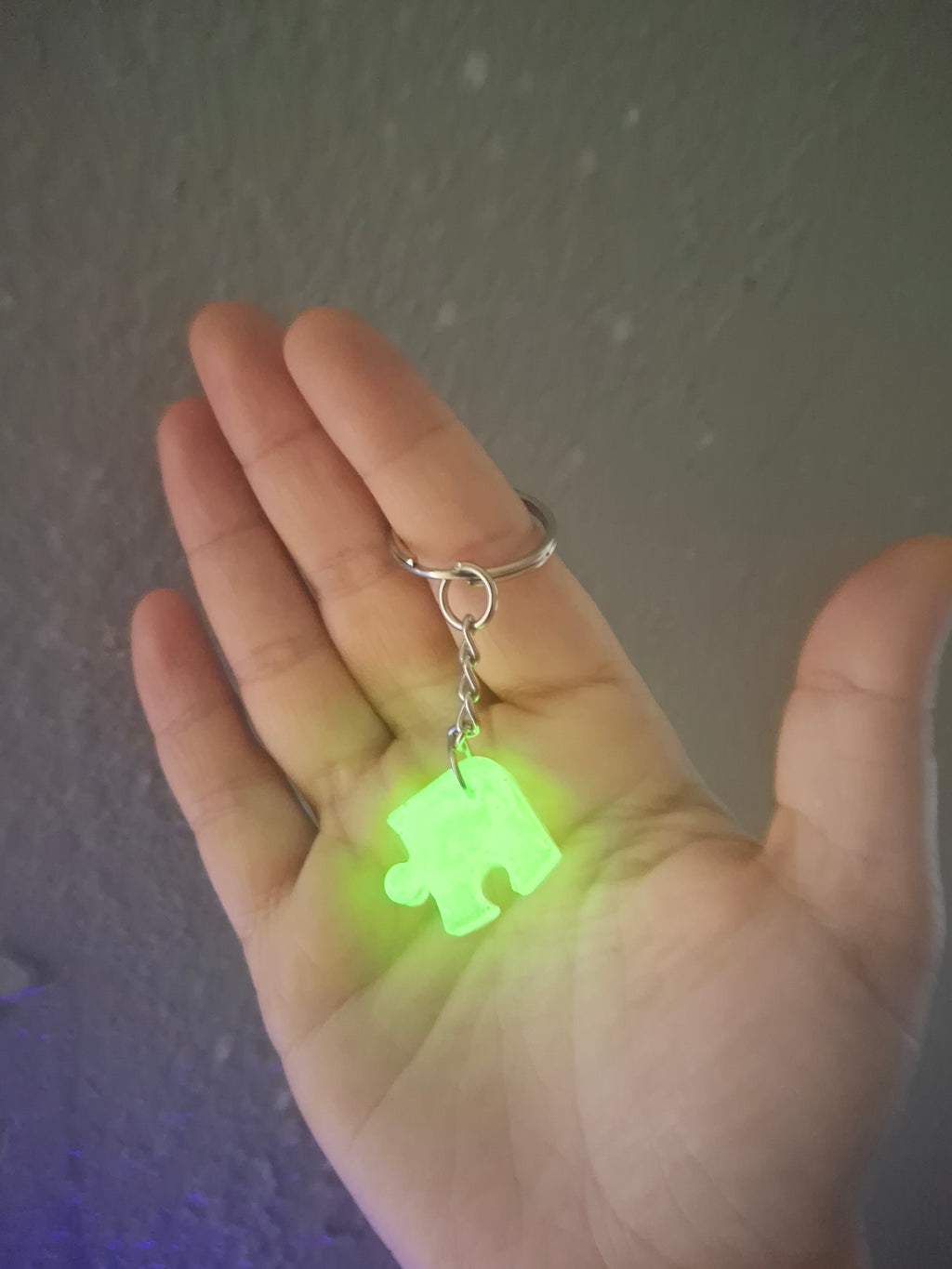 Yellow UV resin Autism Awareness Puzzle Piece